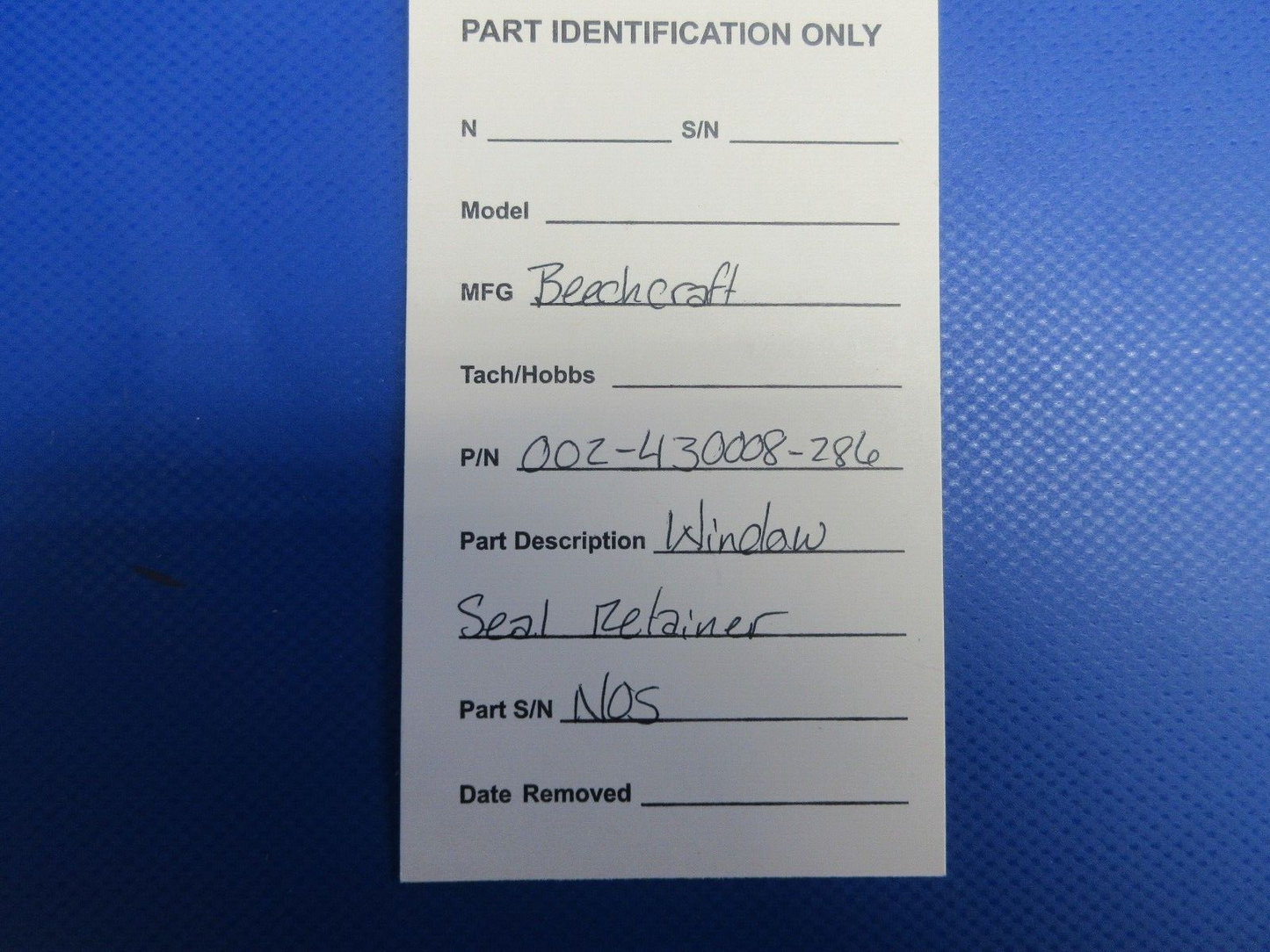 Beech Window Seal Retainer P/N 002-430008-286 NOS (0124-1311)