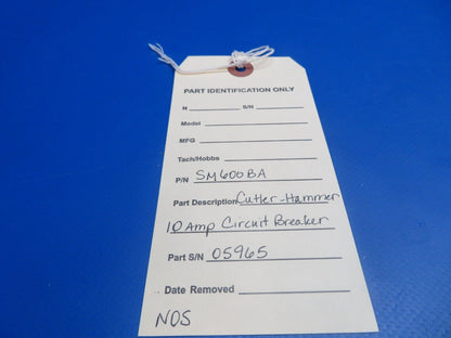 Cutler Hammer 10 Amp Circuit Breaker Remote Control P/N SM600BA NOS (0922-931)