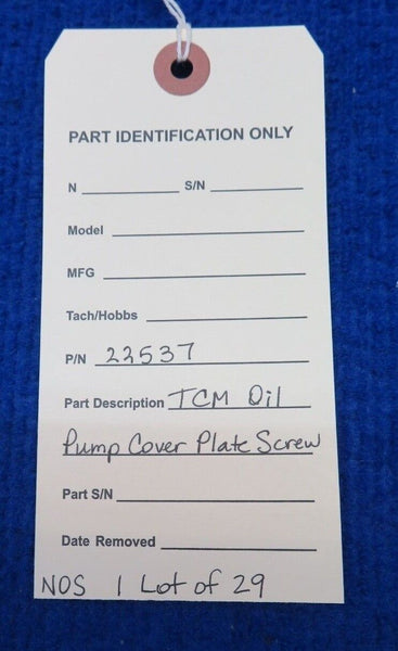 TCM Oil Pump Cover Plate Screw P/N 22537 LOT OF 29 NOS (0722-14)