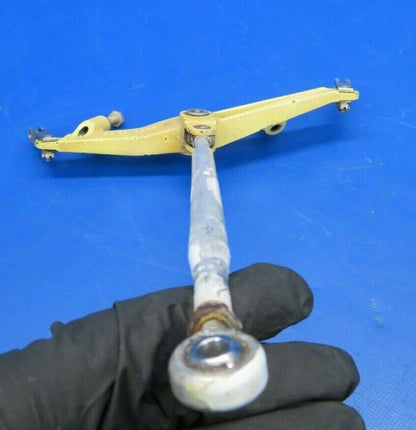 Beech Baron E-55 Bellcrank Aileron w/ Rod RH 35-521158-8, 35-52152-4 (1219-75)