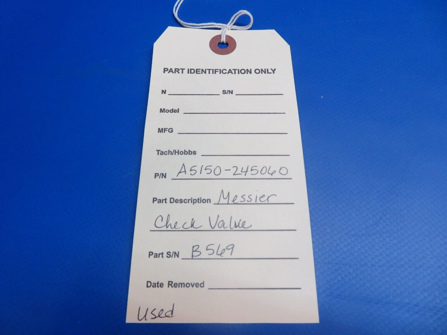 Messier Check Valve P/N A5150-245060 (0922-953)