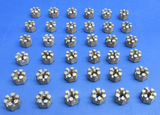 Lycoming Hex Slotted Nut P/N STD-1420 LOT OF 36 NOS (1023-1061)