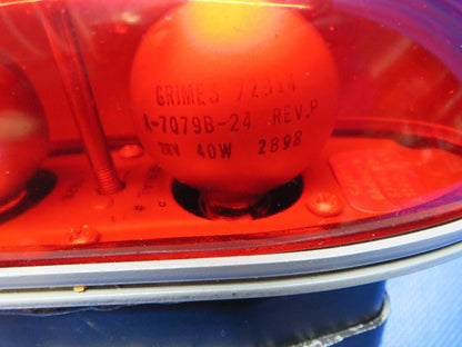 28 Volt Grimes Rotating Beacon w/ 8130 P/N 40-0100-1 Overhauled (0224-163)