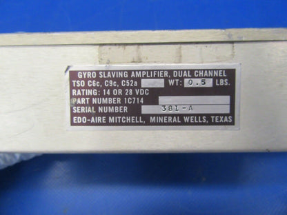 Edo Aire Mitchell Gyro Slaving Amplifier Dual Channel P/N 1C714 (0918-111)