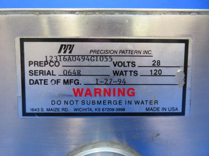 Precision Pattern Water Tank / Coffee 28v P/N 12316A0494G1055 TESTED (0124-326)