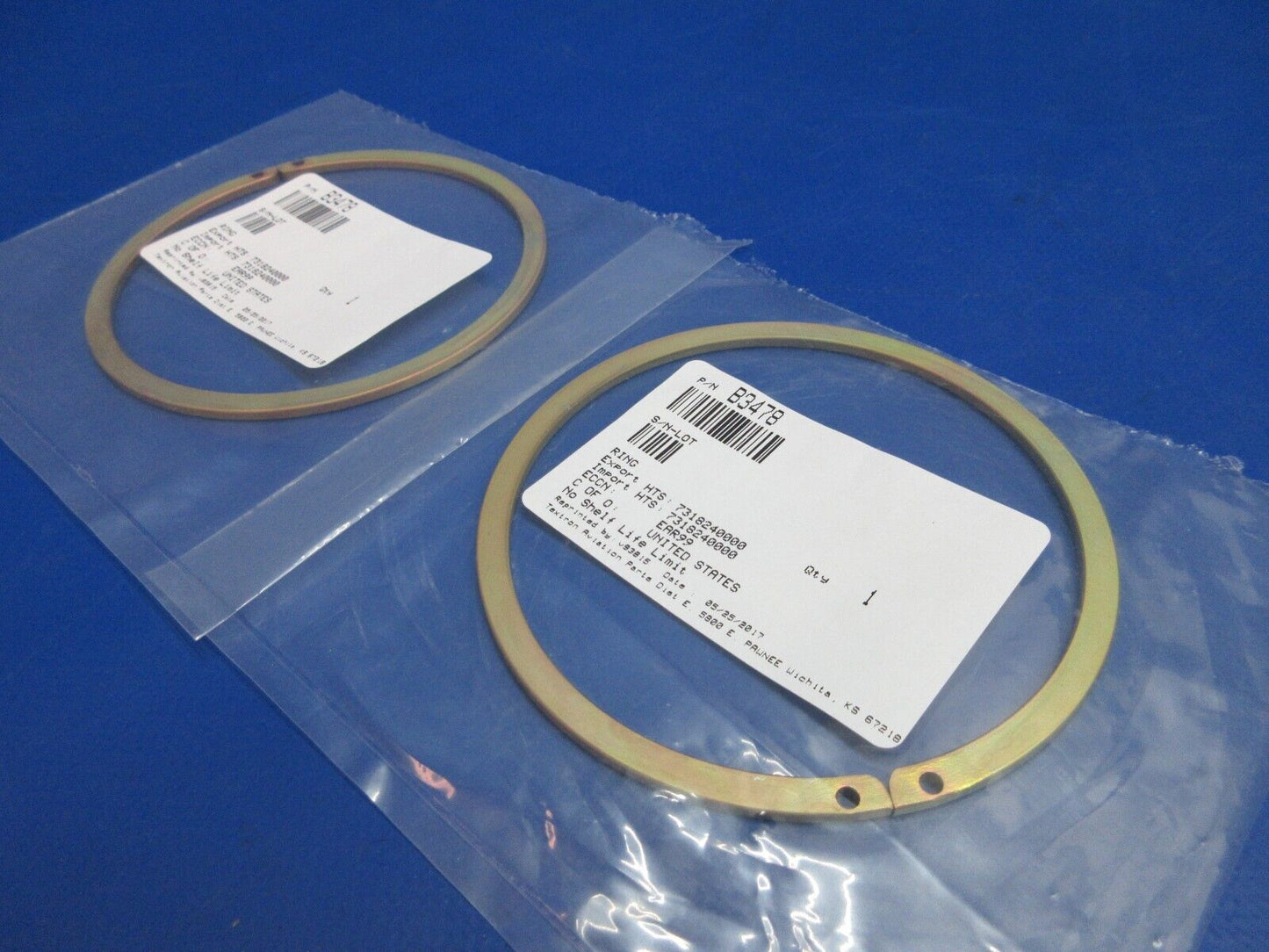 McCauley Threaded Propeller Ring w/ Paperwork LOT OF 2 P/N B3478 NOS (0523-440)