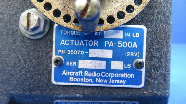Aircraft Radio Corp. PA-500A Actuator 28V P/N 35070-0028 (0523-825)