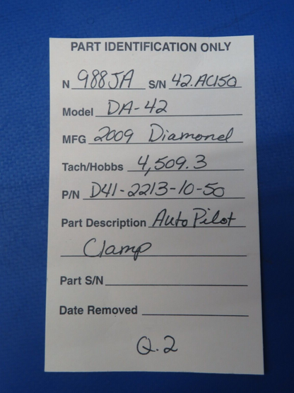 Diamond DA-42 Auto Pilot Clamp P/N D41-2213-10-50 (0623-420)