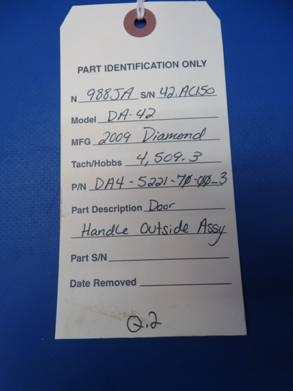 Diamond DA-42 Door Handle Outside Assy P/N DA4-5221-70-00_3 (0623-416)