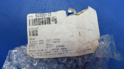 McCauley Threaded Propeller Stud P/N B2990-15, B-2990-15 NOS w/ 8130 (0523-191)
