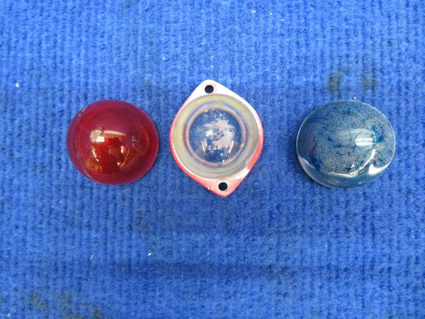 Nav Lens: Clear, Red & Green w/ Gaskets P/N 755-075 LOT (0822-578)