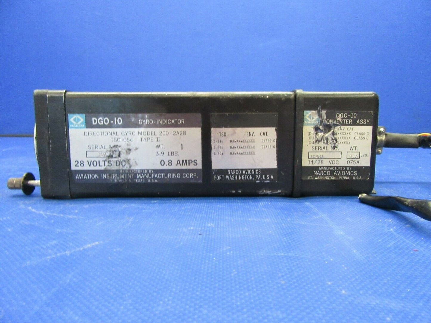 Narco DGO-10 Gyro Indicator w/ Converter 28V 200-12A28 (1021-440)