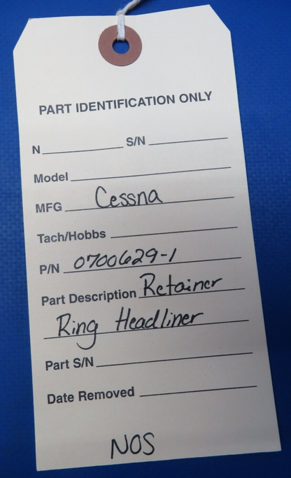 Cessna Retainer Ring Headliner P/N 0700629-1 NOS (0523-285)