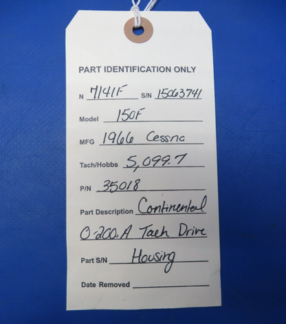 Continental O-200-A Tach Drive Housing P/N 35018 (0723-635)