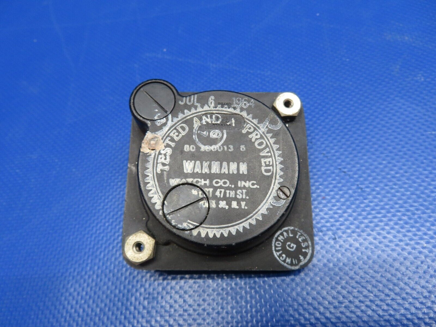 "Beechcraft" Wakmann 8-Day Wind-Up Clock P/N 50-380013-5 TESTED (0324-1727)