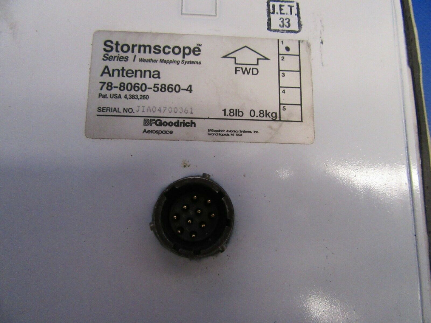 BF Goodrich Stormscope Antenna P/N 78-8060-5860-4 (0419-352)