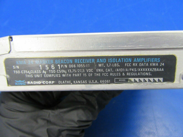 King KMA-24 Marker Beacon Receiver & Isolation Amplifiers 066-1055-03 (1219-52)