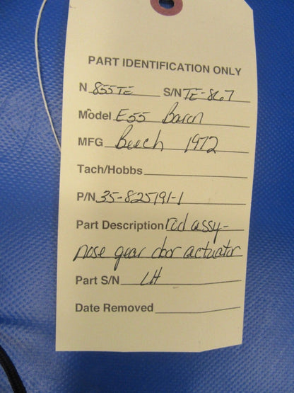 Beech Baron E55 Rod Assy Nose Gear Door Actuator LH P/N 35-825191-1 (1217-12)