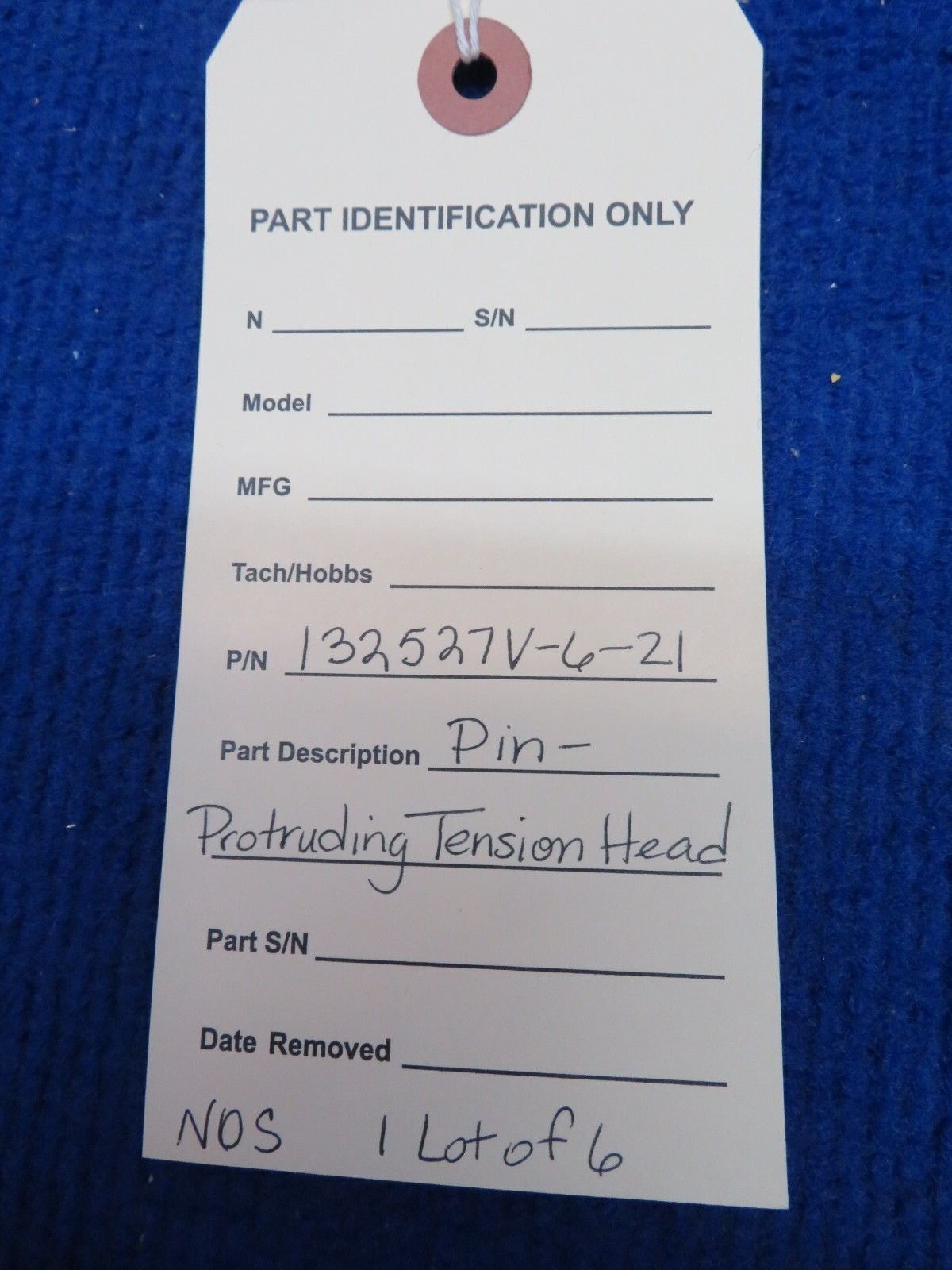 Pin-Protruding Tension Head P/N 132527V-6-21 LOT OF 6 NOS (0622-366)