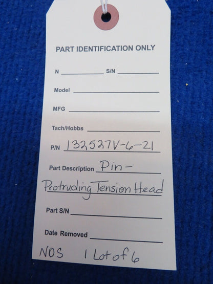 Pin-Protruding Tension Head P/N 132527V-6-21 LOT OF 6 NOS (0622-366)
