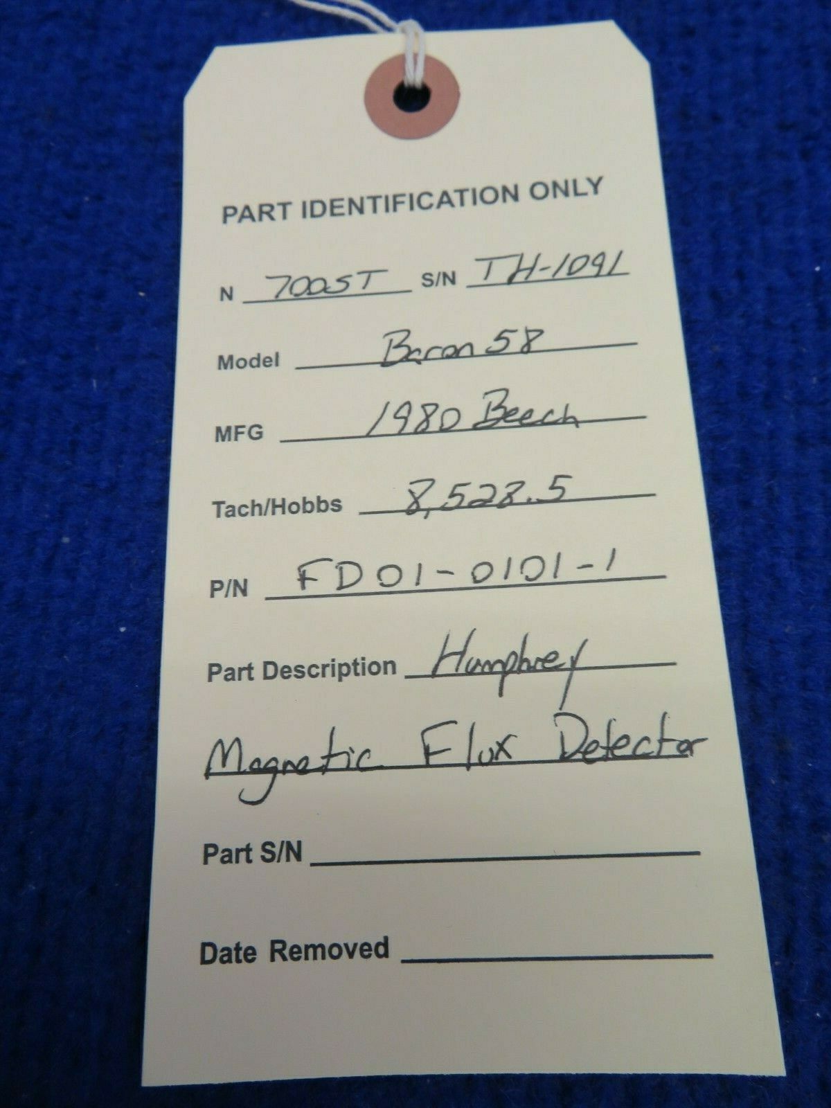 Beech 58 Baron Humphrey Magnetic Flux Detector P/N FD01-0101-1 (0322-718)