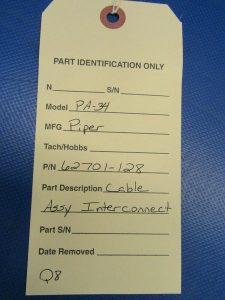 Piper PA-34 Cable Assembly Interconnect P/N 62701-128 NOS (0419-441)