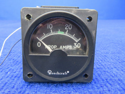 Beech 58 Baron Hickok Prop Ammeter w/ Light Bar 28V P/N A-1157-11 (0222-272)