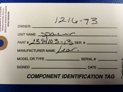 Learjet Spacer P/N 2394103-13 (1216-73)