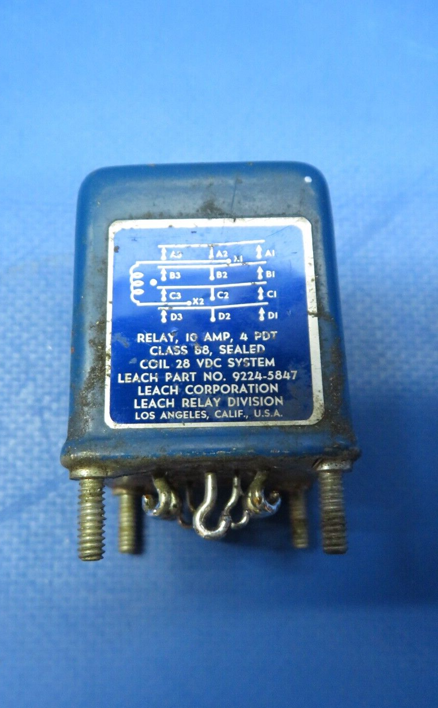 Leach Corp Relay 10 Amp 28v P/N 9224-5847 (0523-143)