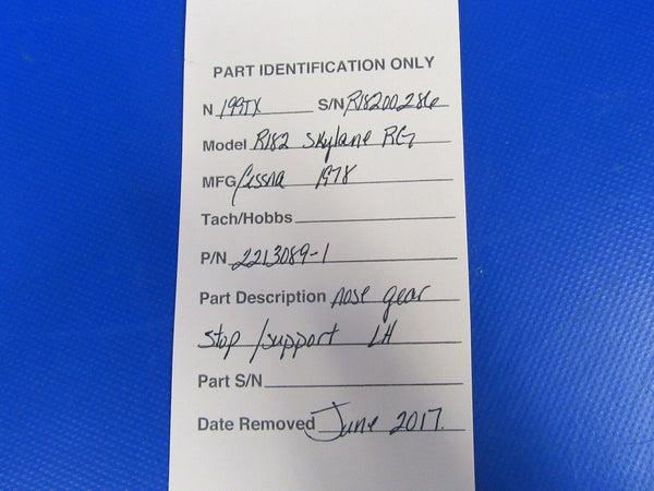 Cessna R182 Skylane RG Stop / Support Nose Gear LH P/N 2213089-1 (0817-35)