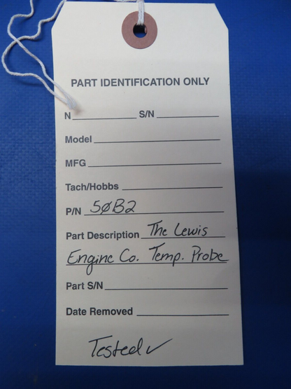 The Lewis Engine Company Temperature  Probe P/N 50B2 (0523-1003)