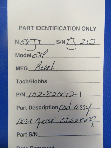 Beech Baron 58P Rod Assy Nose Gear Steering P/N 102-820012-1 (0318-233)