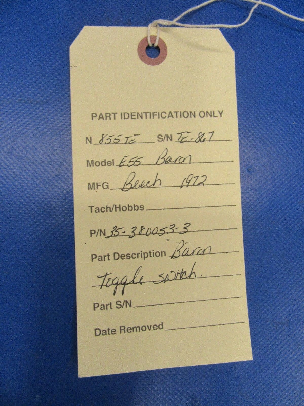 Beech Baron Toggle Switch P/N 35-380053-3 (1217-138)