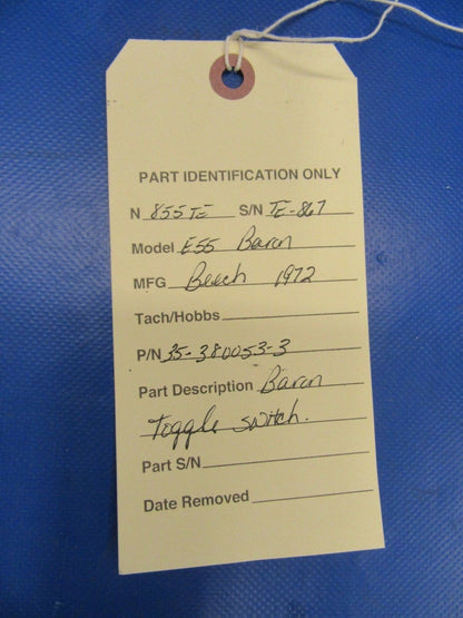 Beech Baron Toggle Switch P/N 35-380053-3 (1217-138)