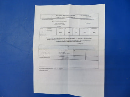 McCauley Propeller Bearing w/ Paperwork P/N A3482 LOT OF 13 NOS (0523-619)