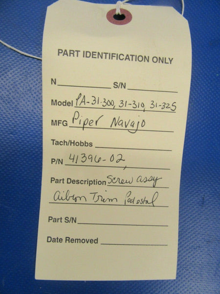 Piper Navajo Screw Assy Aileron Trim P/N 41396-002 (0419-240)