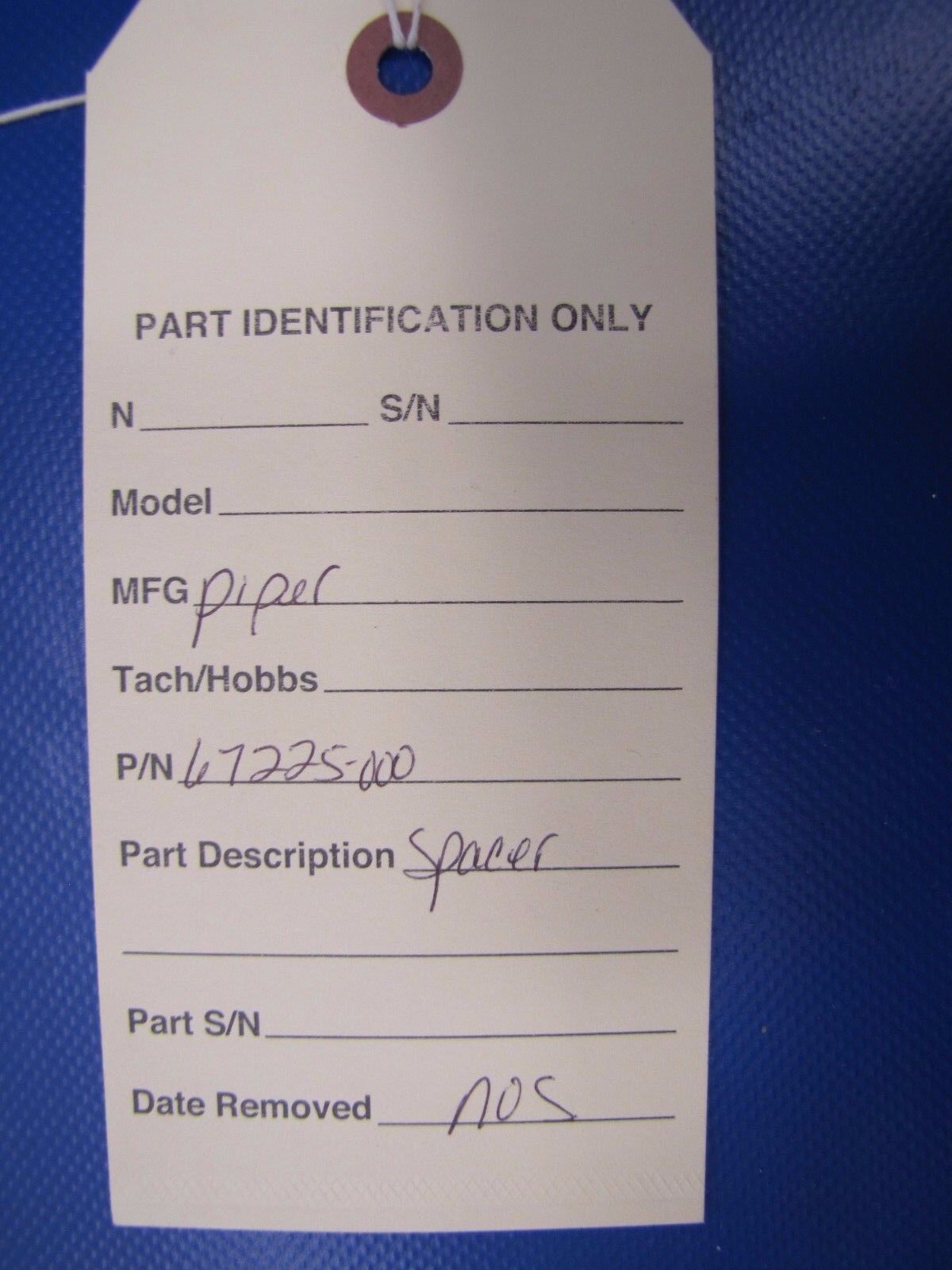 Piper Spacer P/N 67225-000 NOS - LOT OF 2 (0417-121)