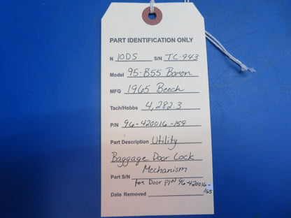 Beech 95-B55 Baron Utility Baggage Door Lock P/N 96-420016-159 (1222-898)