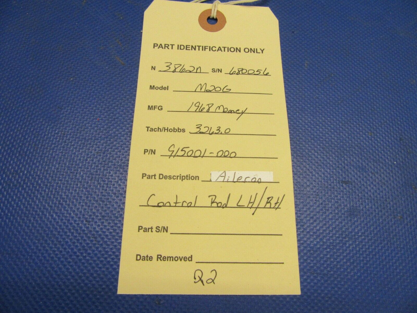 Mooney M20G Aileron Control Rod LH / RH P/N 915001-000 (0921-340)