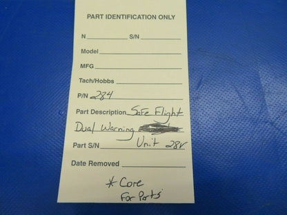 Safe Flight Dual Stall / Gear Warning Unit 28V P/N 284 Core (0720-566)