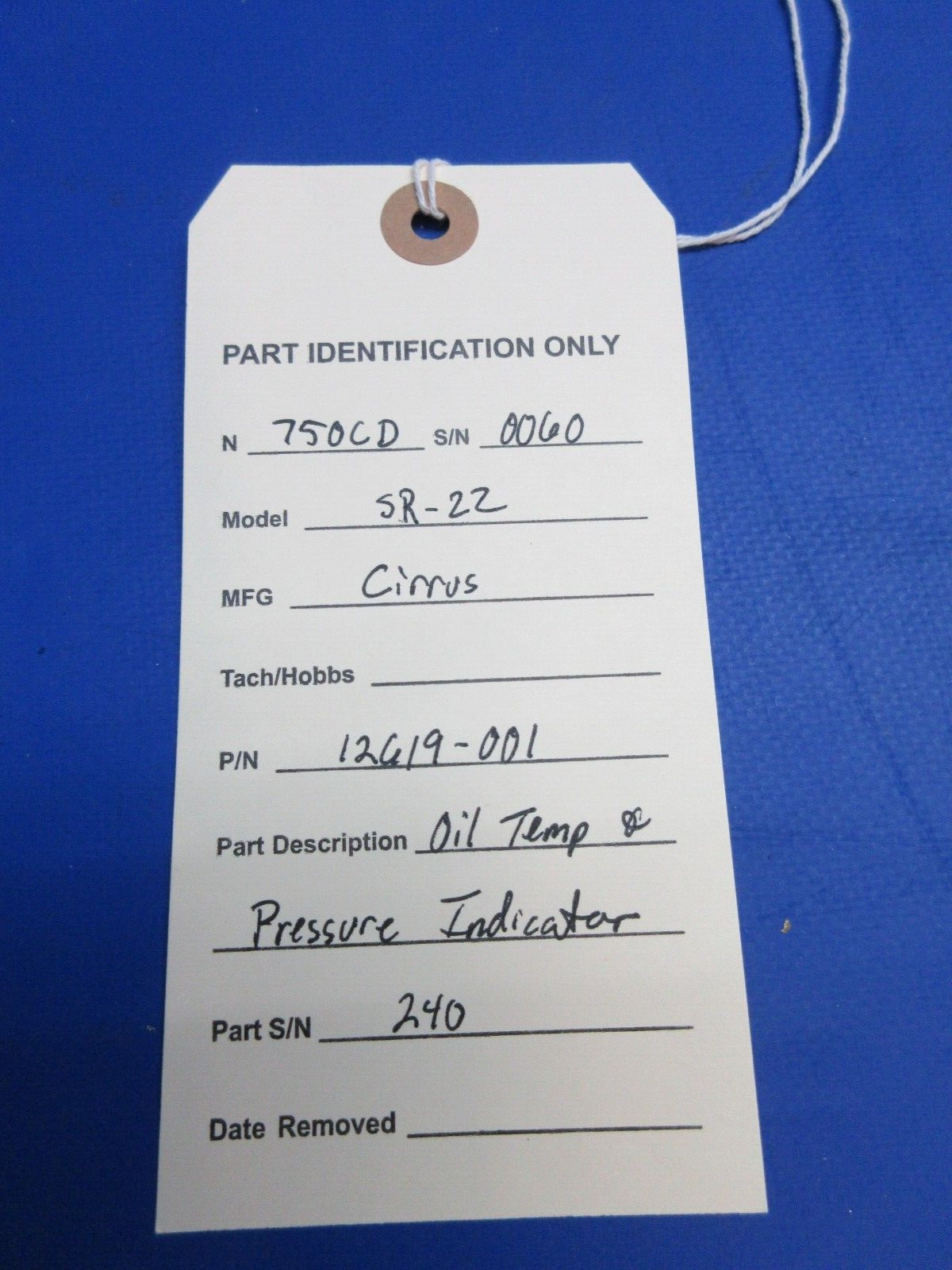 Cirrus SR-22 Rochester Oil Temp & Pressure Ind P/N 12619-001 WARRANTY (0923-929)