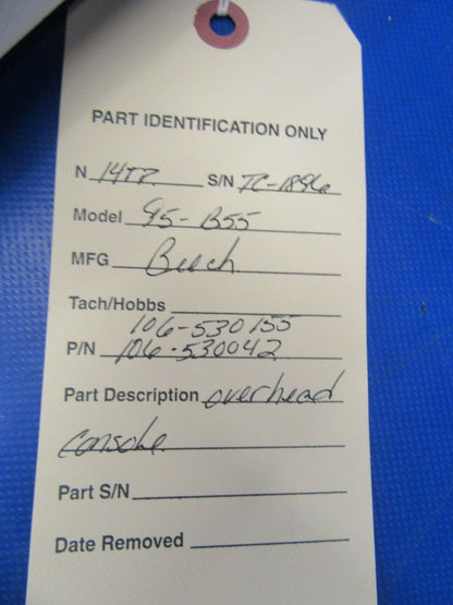 Beech Baron 95-B55 Overhead Console 106-530042, 106-530155 (1018-376)