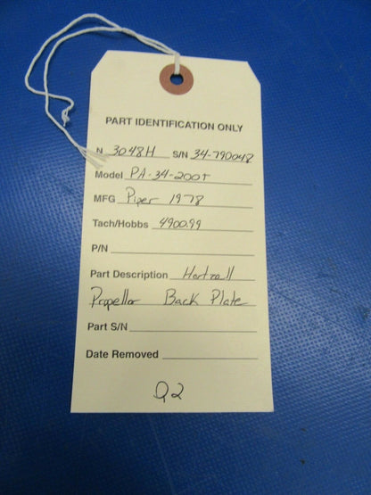 Piper Seneca II / Hartzell Propeller Back Plate (1119-187)