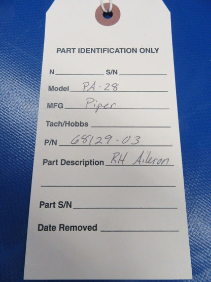 PA-28 RH Aileron P/N 68129-03, 68129-003 (0723-08)