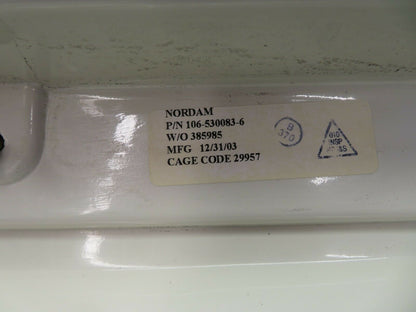 Beech 58 Baron Armrest Front LH 4th Passenger Seat P/N 106-530083-6 (0322-707)