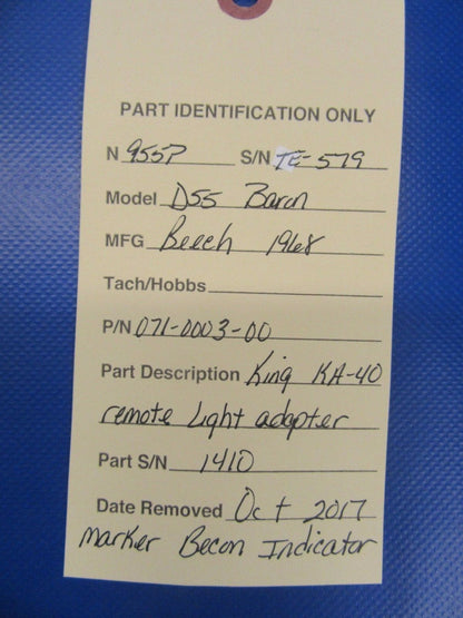 King KA-40 Remote Light Adapter P/N 071-0003-00 (1017-172