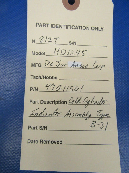DeJur Amsco Cold Cylinder Indicator P/N 47G11561 (1119-288)