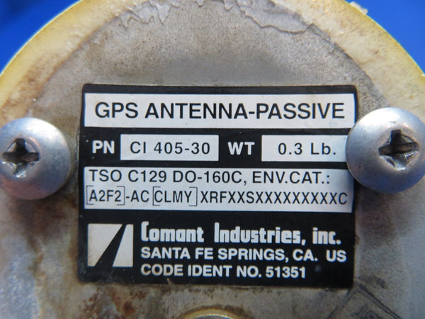Lake LA-4-200 Comant GPS Antenna Passive P/N CI405-30 (1222-750)