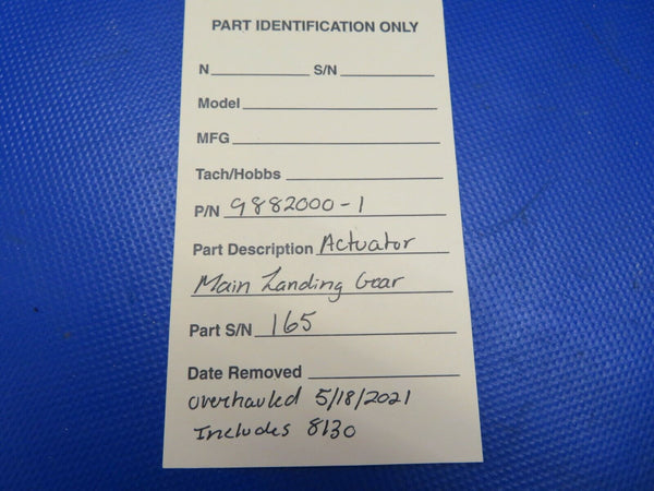 Cessna Main Landing Gear Actuator 9882000-1 OH w / 8130 (0621-765)