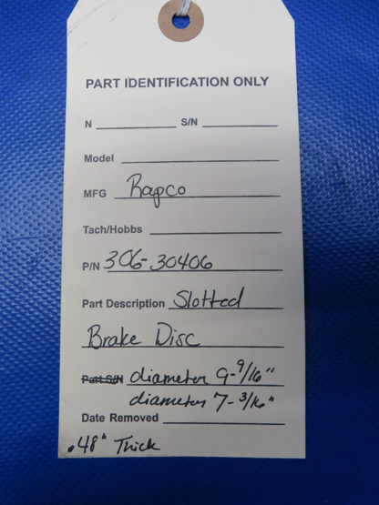 Rapco RA164-06106 Slotted Brake Disc Thickness .48" P/N 26306-30406 (0324-101)